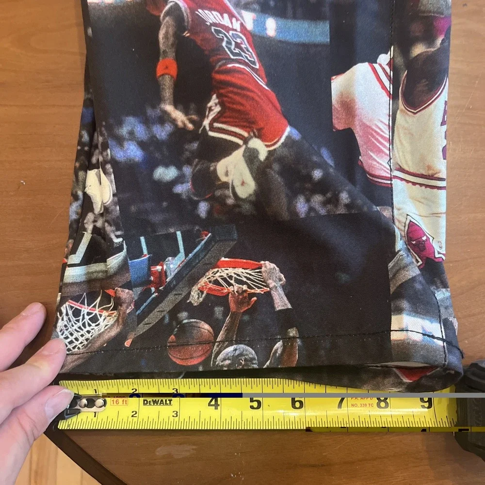 Jordan Jumpman Men's Multicolor All-Over Basketball Print Pants 36 Cotton